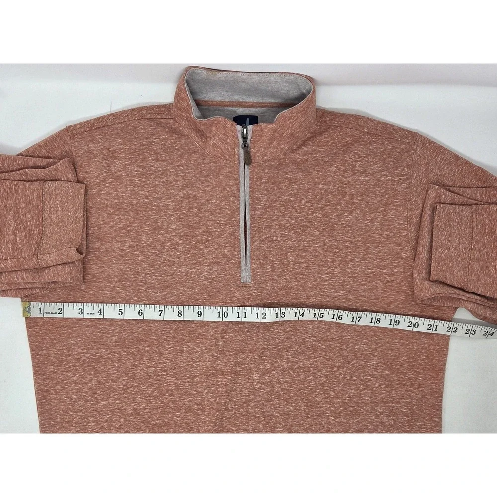 johnnie-O Sully 1/4 Zip Pullover‎ Men's Medium Burnt Orange Heathered